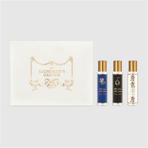 gucci beauty mini perfume set|gucci alchemist garden discovery set.